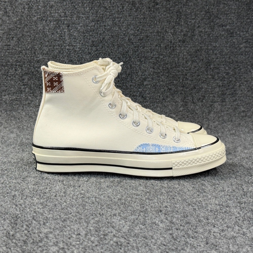 Converse Chuck 70 High Crafted‎ Ollie Patch Egret Sneakers Women's 9 Off White